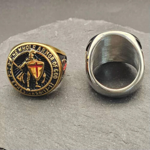 Sword Shield Warrior Ring Stainless Steel Size 13 2