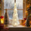 Glass Christmas Tree Green Glowing Tabletop Decoration 5