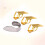 Thumb Picks Stainless Steel 4pcs Golden Silver 6