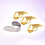 Thumb Picks Stainless Steel 4pcs Golden Silver 4