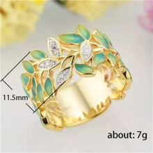 Women's 925 Silver Rose Gold Cubic Zirconia Ring Size 6-10
