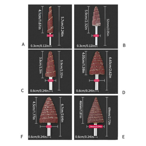 Cone Shape Sandpaper Deburring Flap Wheel 5Pcs 2