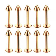 Stainless Steel Labret Lip Stud Earrings Rose Gold