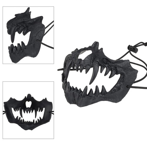Resin Skull Mask Decoration Classic Skeleton with Sharp 1