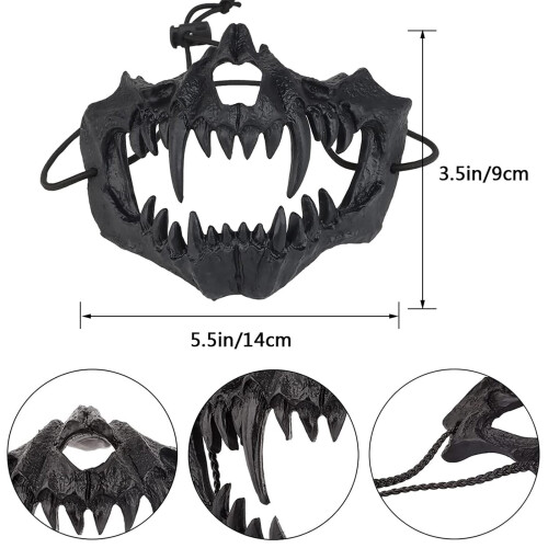 Resin Skull Mask Decoration Classic Skeleton with Sharp 2