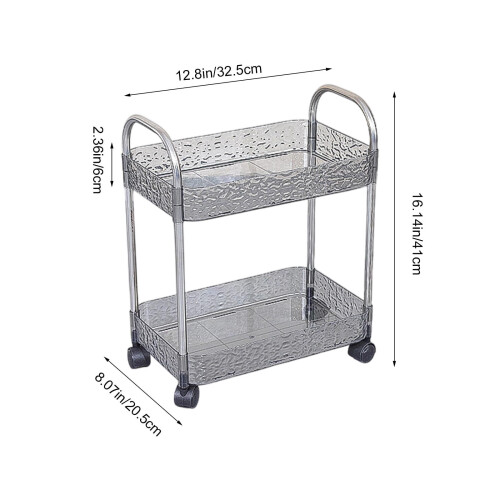 Two-Tier Transparent Plastic Storage Rack 2