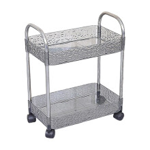 Two-Tier Transparent Plastic Storage Rack
