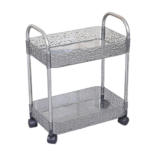 Two-Tier Transparent Plastic Storage Rack