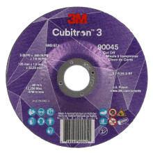 3M Cubitron 3 Cut-Off Wheel 90045 36+ T27 5 in x 0.045 in x 7/8 in (125 x 1.6 x 22.23 mm) ANSI Precision Shaped Grain for Autobody and Marine