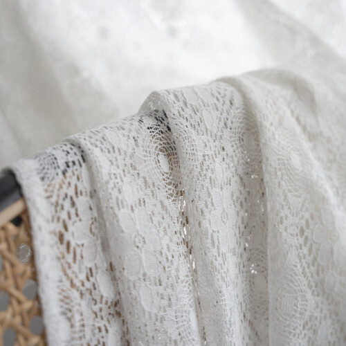 Boho Sheer Lace Curtain Handmade Macrame 1 Pair 2
