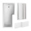 Balterley L Shape 1700x850 Shower Bath Set - Front Panel & Chrome 3 Panel Center Hinge Screen, Right Hand 1