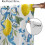 Watercolor Lemon Kitchen Curtains Rustic Vintage Blue Tile 5