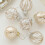 Clear Fillable Plastic Christmas Ornaments Gold 6-Pack 7