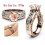 Rose Gold Filled Crystal Flower Ring White 5
