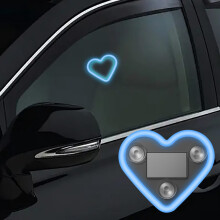 Solar Heart Neon Light for Car Rear Window 1pc