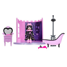 Royale High Powder Room Playset - 1 Doll 6 Accessories - Fits Inside Castle Playset - Virtual Item Code Included - Ages 5+
