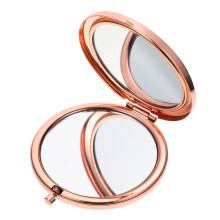 Double-Sided Pocket Mirror Portable Metal Makeup Mirror