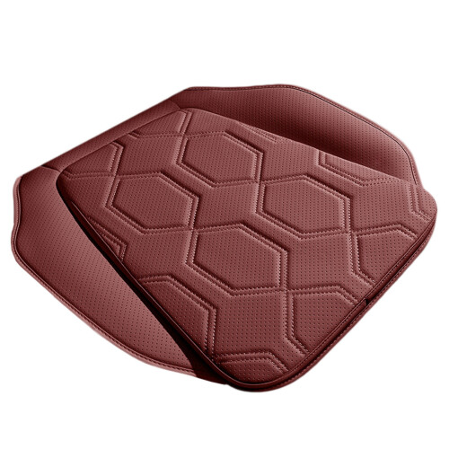 Perforated Leather Car Seat Cushion with Mesh Support 1