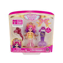 Muñeca de Moda Sirena de Fuego Royale High 3” - 1 Figura con 9 Accesorios - Código Virtual Incluido - Serie 3 - Edades 5+