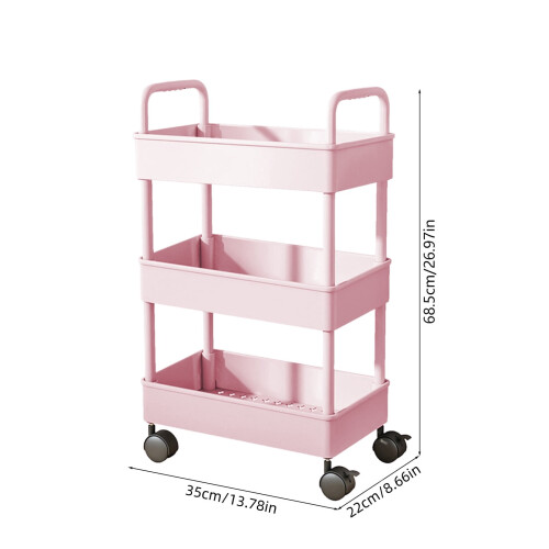 Rolling Cart Multi-Purpose Storage Organizer with Wheels 2