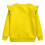 Girls Yellow Pullover Hoodie Long Sleeve Ruffle Sweatshirt 2
