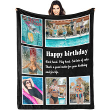 Couverture polaire personnalisée avec photo pour adultes