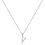 Sterling Silver Initial Pendant Necklace A-Z on Figaro Chain 1