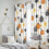 Pumpkin Pattern Kitchen Curtains Set of 2 Tier Rod Pocket 5