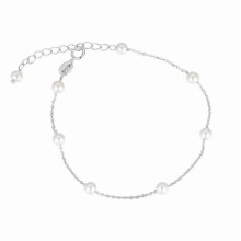 Pearl Sterling Silver Bracelet for Women Adjustable S925