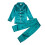 Girls Pajama Set Glitter Satin Solid Green 2-Piece 2