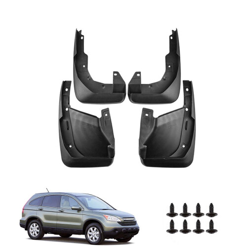 Mud Guards for Honda CR-V 2007–2011 Black 4-Piece Set