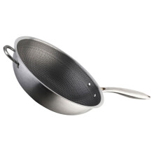 Deep Frying Pan Wok Stainless Steel 1 Piece
