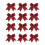 Christmas Bow Ornaments Red 4.7In 12-Pack 2
