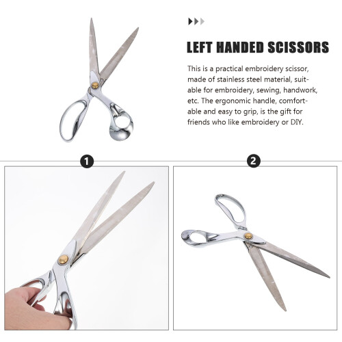 WINOMO Heavy Duty Left-Handed Tailor Scissors Stainless 2