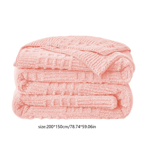 Flannel Throw Blanket Extra Large Pink 59x78.7 inch 2