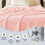 Pink fleece blanket 150x200cm soft lightweight throw 6