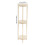 Round Sofa Side Table with Tier Storage and Steel Frame 3