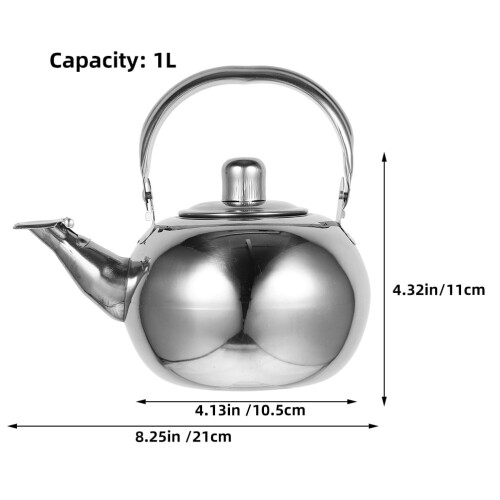 Stainless Steel Coffee Kettle with Infuser and Handle 1