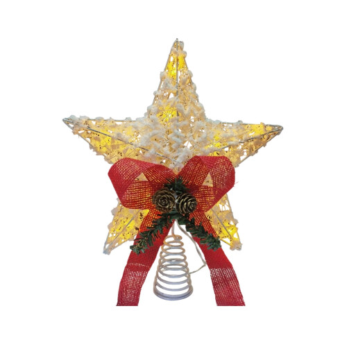 Lighted Gold Star Tree Topper with LED Lights 1 Pack 1