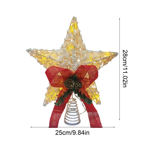 Lighted Gold Star Tree Topper with LED Lights 1 Pack 2