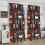 Abstract Kitchen Curtains Espresso Cupcake Pattern Rod 5