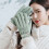 Women's Touchscreen Warm Gloves Fleece-Lined Windproof Green 1