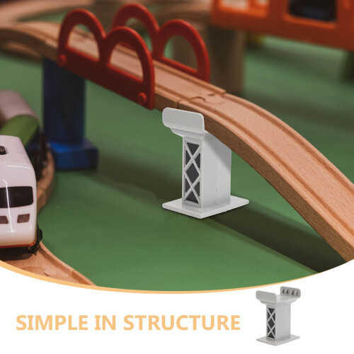 Grey Railway Train Bridge Pier Model Set 3-Piece 2