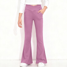High Waist Flared Yoga Pants Stretchy Wide Leg Athletic