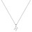 Sterling Silver Initial Pendant Necklace A-Z on Figaro Chain 1