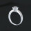Sterling Silver Adjustable Ring with 1 ct Moissanite 5