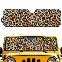 Cheetah Leopard Print Windshield Sun Shade for Jeep