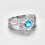 Zircon Twisted Wide Wedding Ring S925 Silver Size 6–10 4