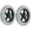 Round Wheelchair Wheels Replacement Grey Iron 2 Pcs 1
