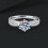 Sterling Silver Adjustable Ring with 1 ct Moissanite 2
